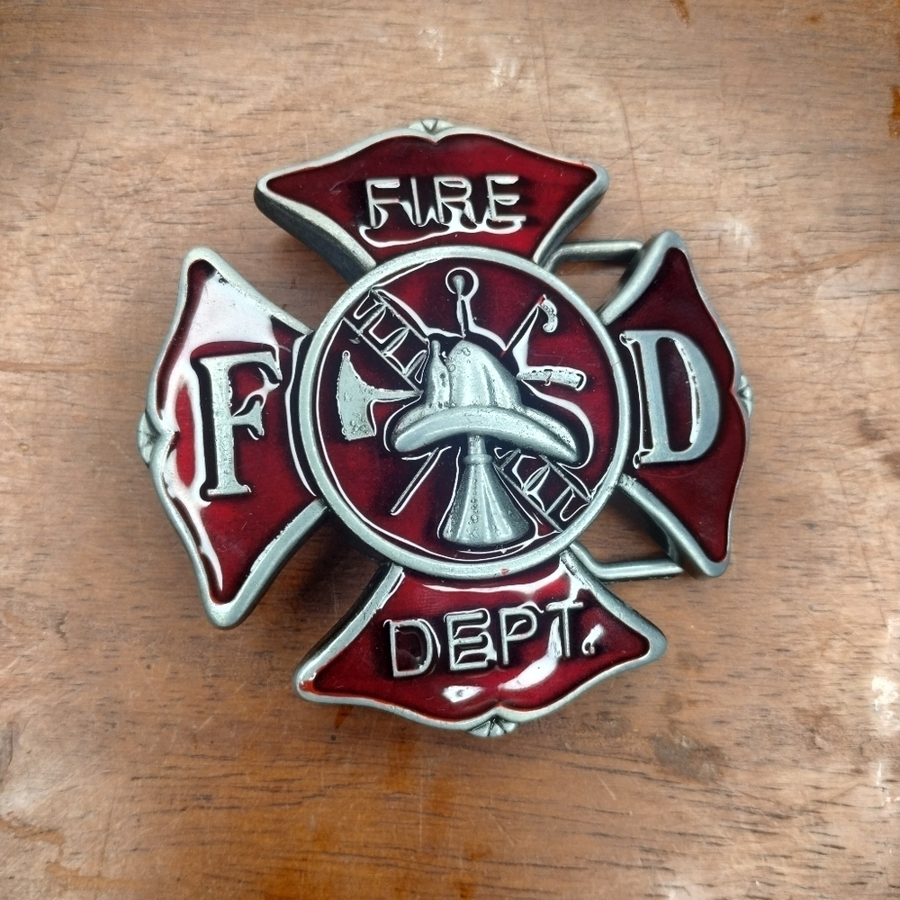 New Mens Fire Department Emblem Belt Buckle